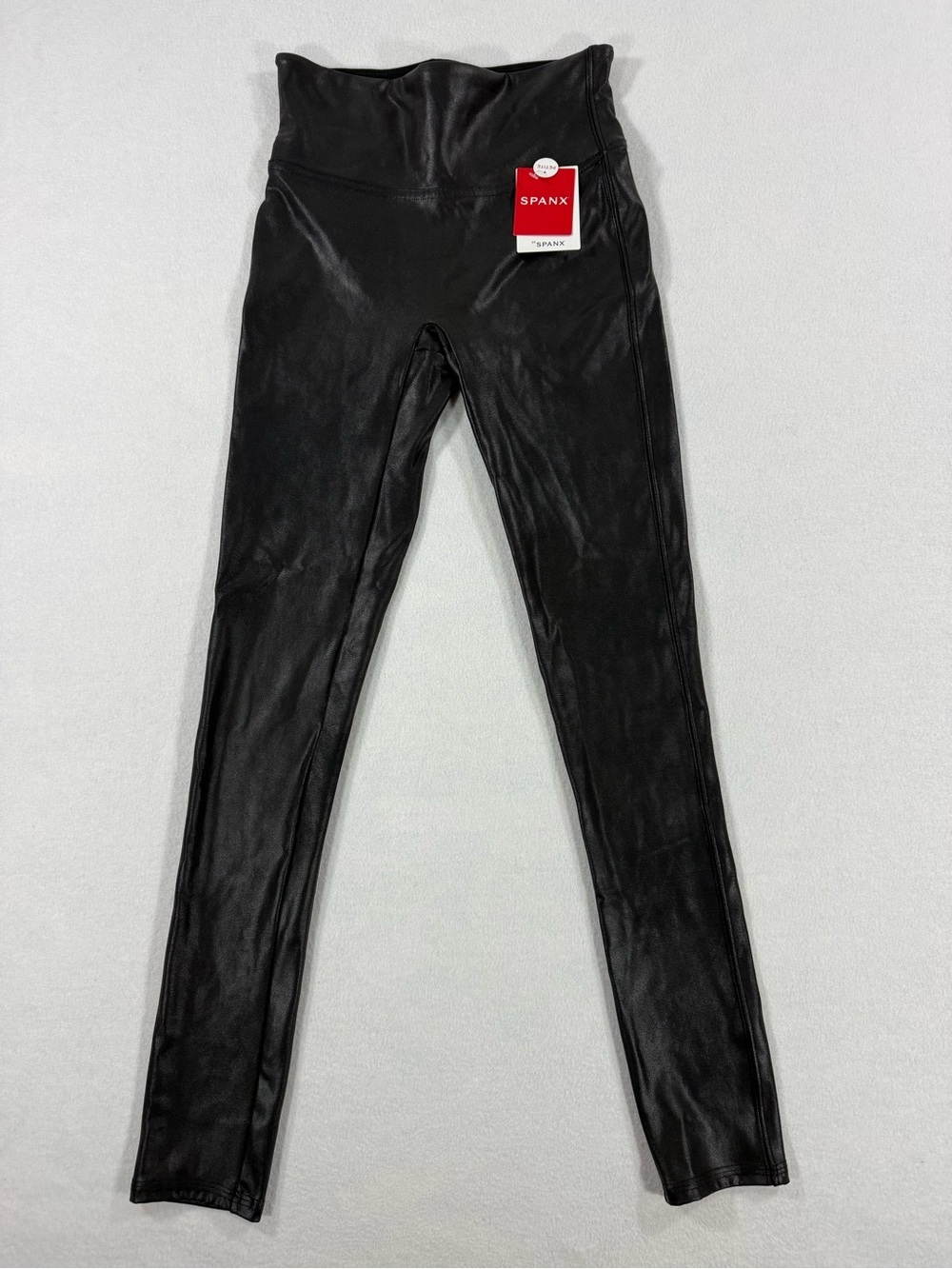 NWT Spanx women's black faux leather leggings size XS Petite